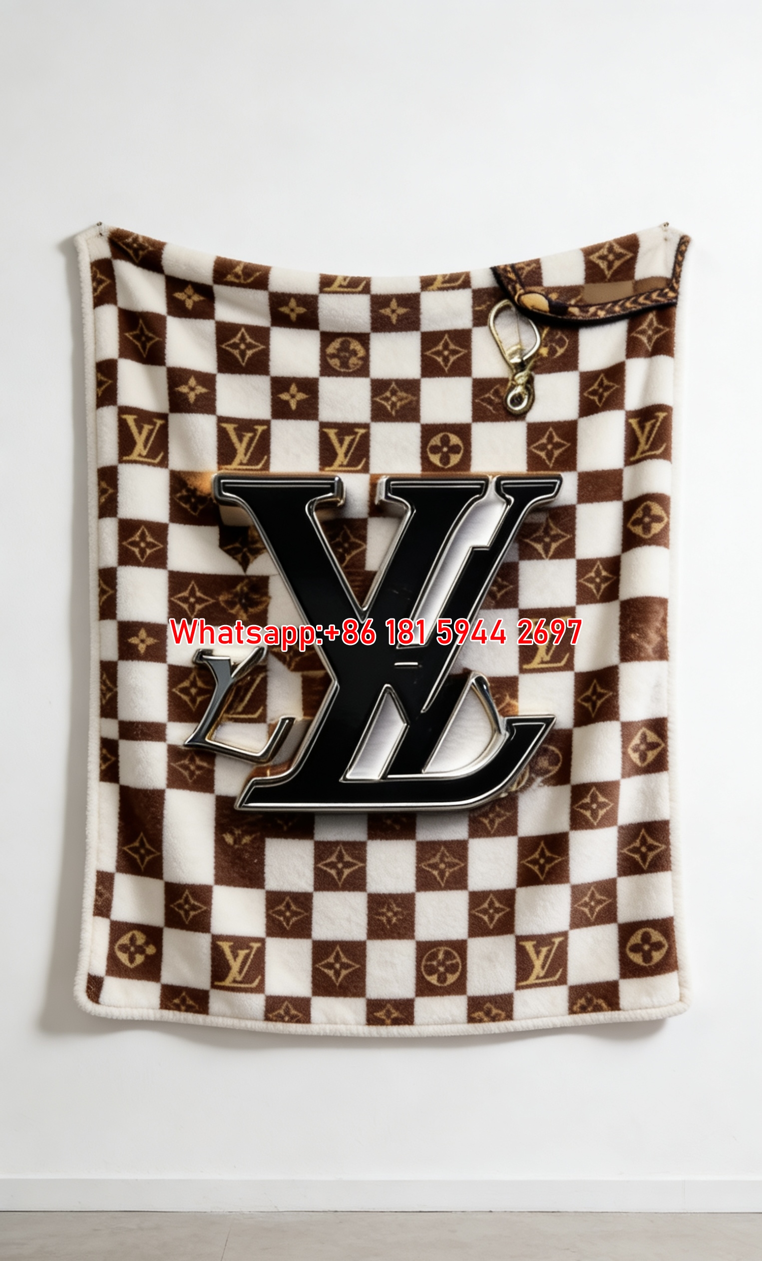 LV Checkerboard Monogram Blanket LV Damier & Monogram Throw 066